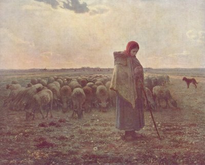 Ragazza che custodisce le pecore da Jean Francois Millet